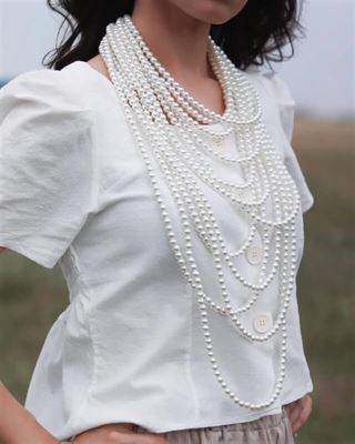 Strikket bluse med korte ærmer – Perfekt til enhver sæson